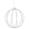Northlight LED Lighted Hanging Ball Christmas Decoration - 8" - Silver - Warm White Lights